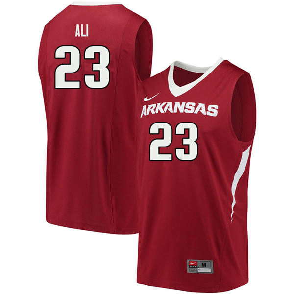 Men #23 Ibrahim Ali Arkansas Razorbacks College Basketball Jerseys Sale-Cardinal